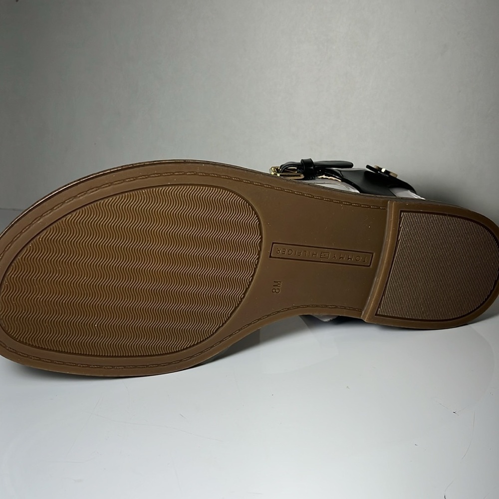 Black Leather Women's Sandals - Picture 6 of 7